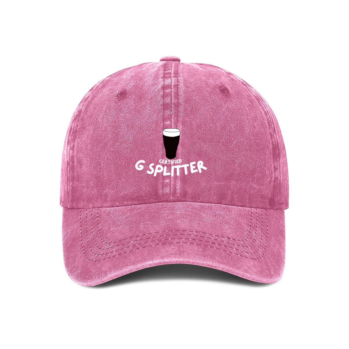 embroidered certified g splitter pub cap in pink