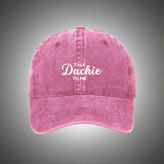 talk dachie to me cap in pink