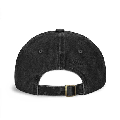 Back of a denim cap