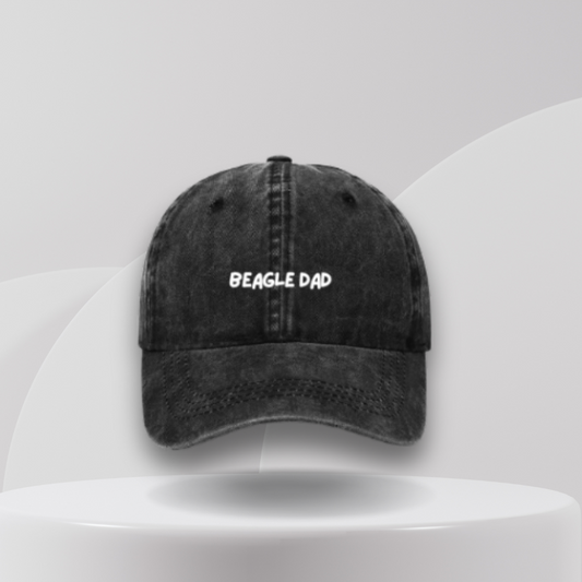 black cap embroidered beagle dad on the front. a great gift for beagle owners in Australia