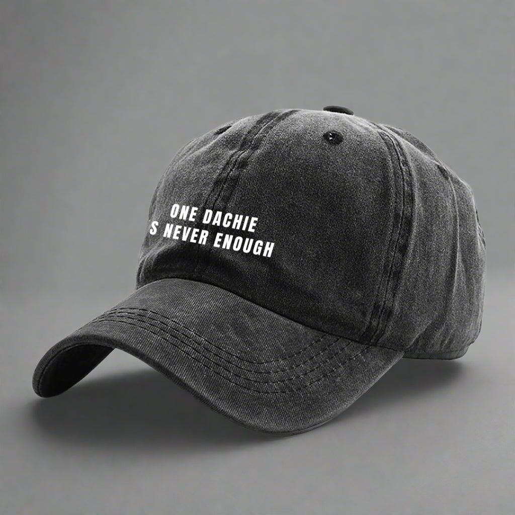 Dachshund cap one dachie is never enough in black