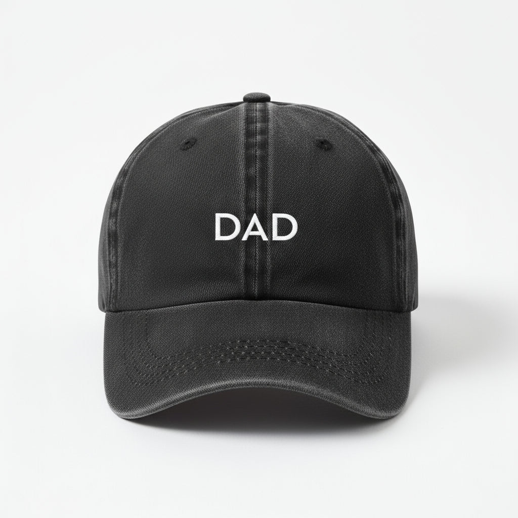 Dad pregnancy announcement cap in black