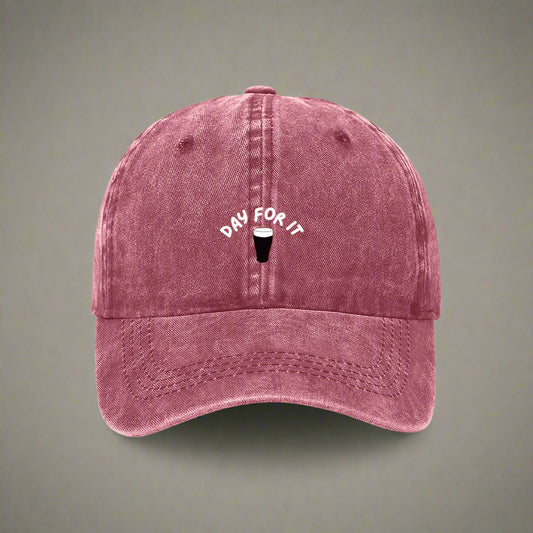 Day for it embroidered hat for the pub