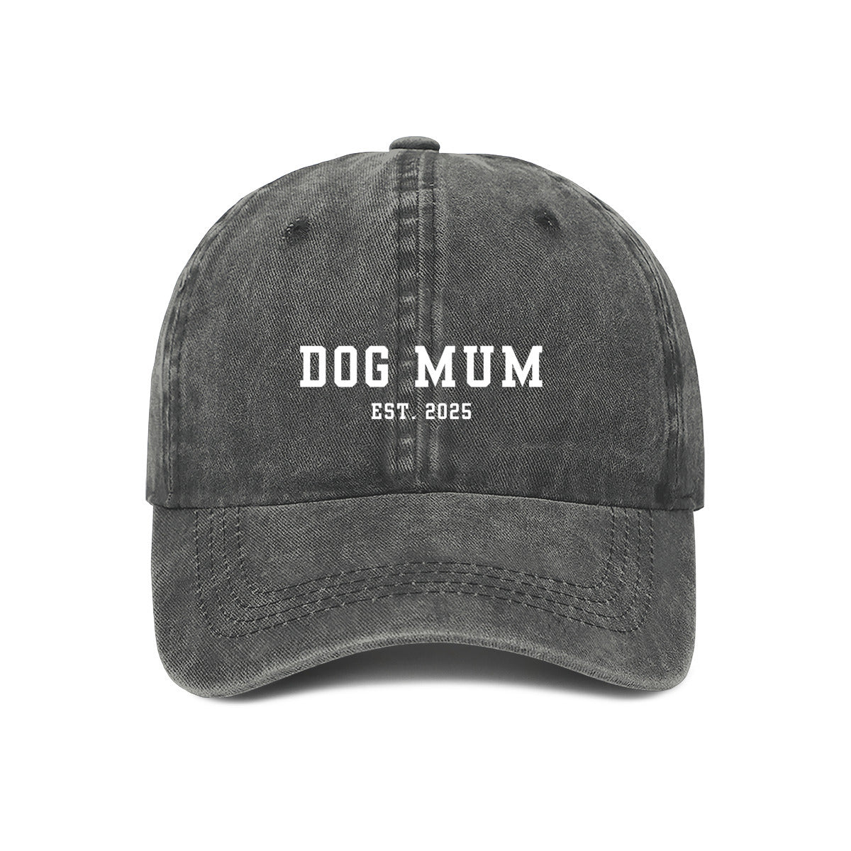 Dog mum est. 2025 embroidered cap in grey