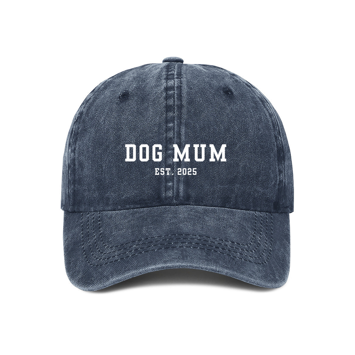 Dog mum est. 2025 embroidered cap in navy