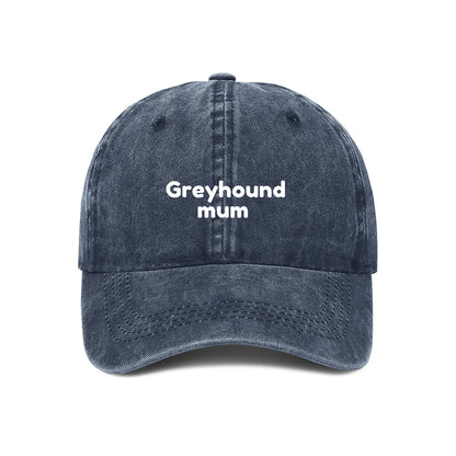Greyhound Mum embroidered cap navy