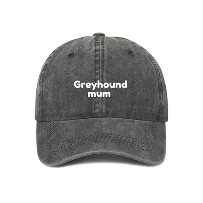 Greyhound Mum embroidered cap grey