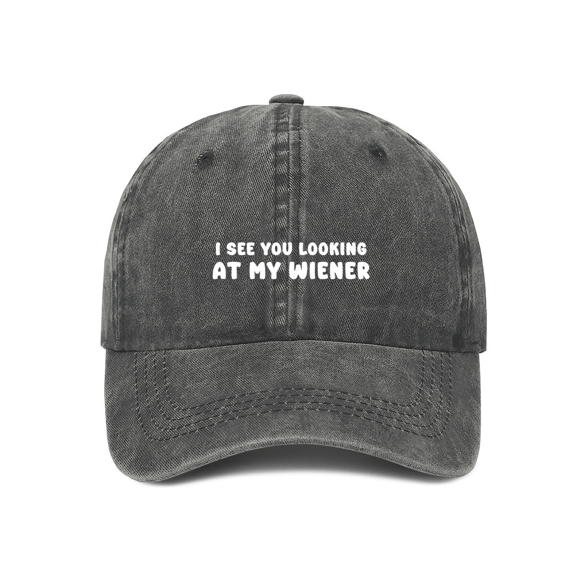 Grey Dachshund dog owner embroidered cap. I see you looking at my wiener