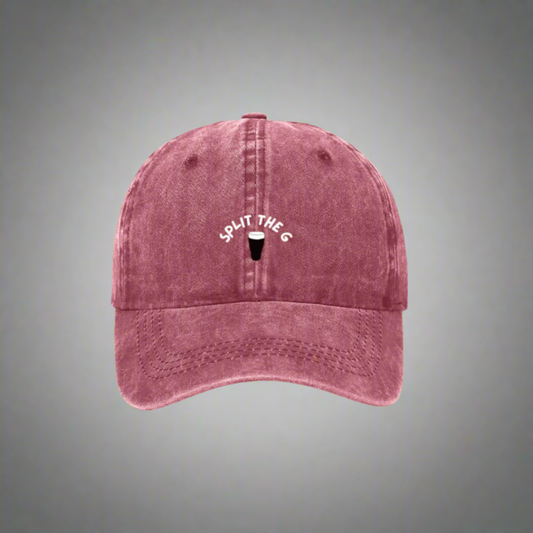 Guinness split the g embroidered cap in red
