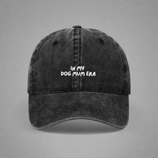 In my dog mum era embroidered cap black