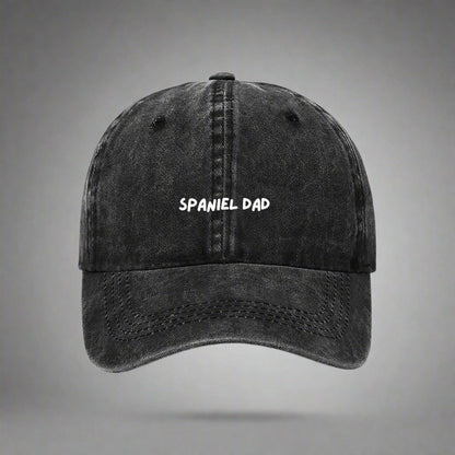Spaniel dad embroidered cap black