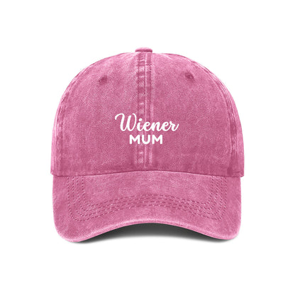 Wiener Mum embroidered cap for Dachshund dog mums in pink