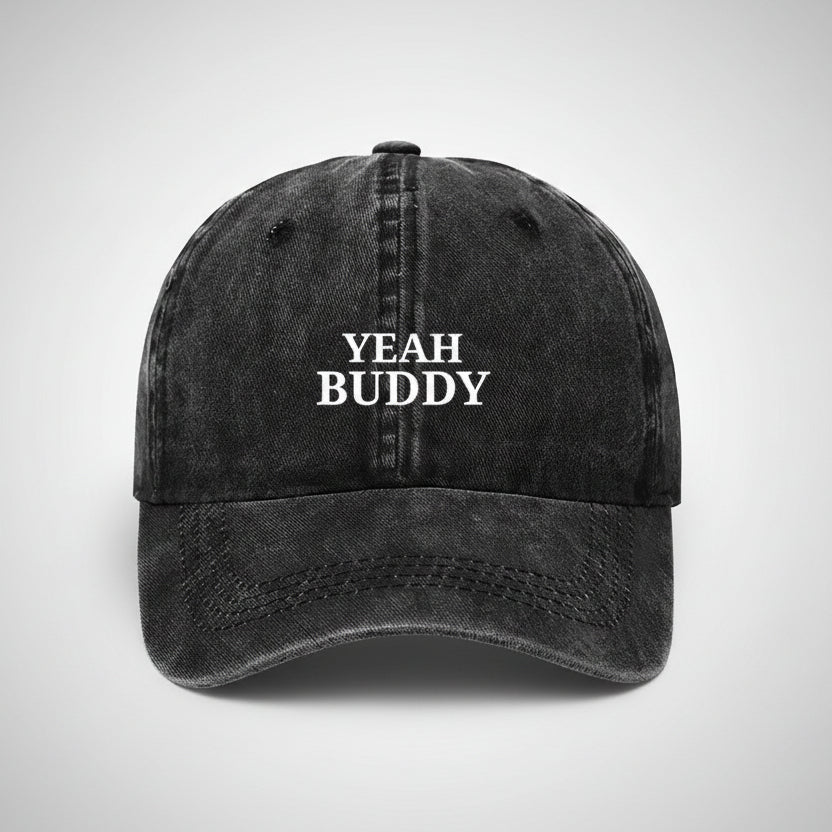 Yeah Buddy Embroidered black cap for Weightlifters