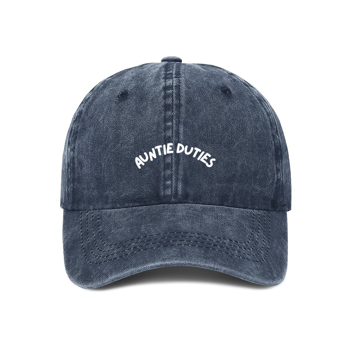 auntie duties embroidered cap navy