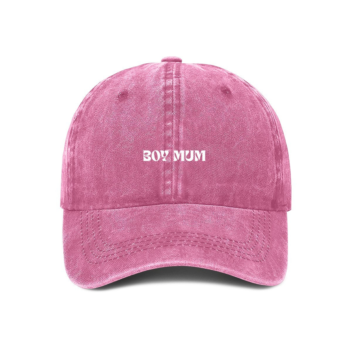 boy mum embroidered cap pink