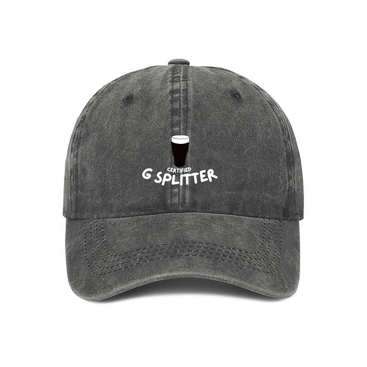 embroidered certified g splitter pub cap in grey
