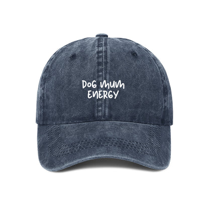 dog mum energy embroidered cap navy