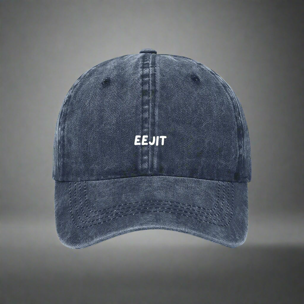 eejit irish embroidered hat in navy
