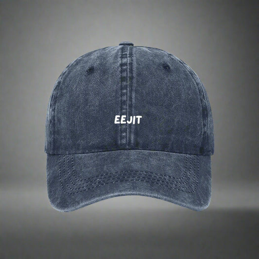 eejit irish embroidered hat in navy