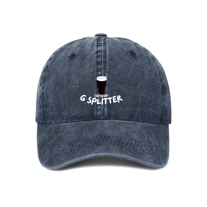 embroidered certified g splitter pub cap in navy