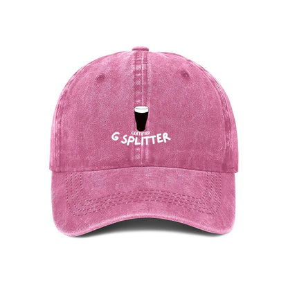 embroidered certified g splitter pub cap in pink