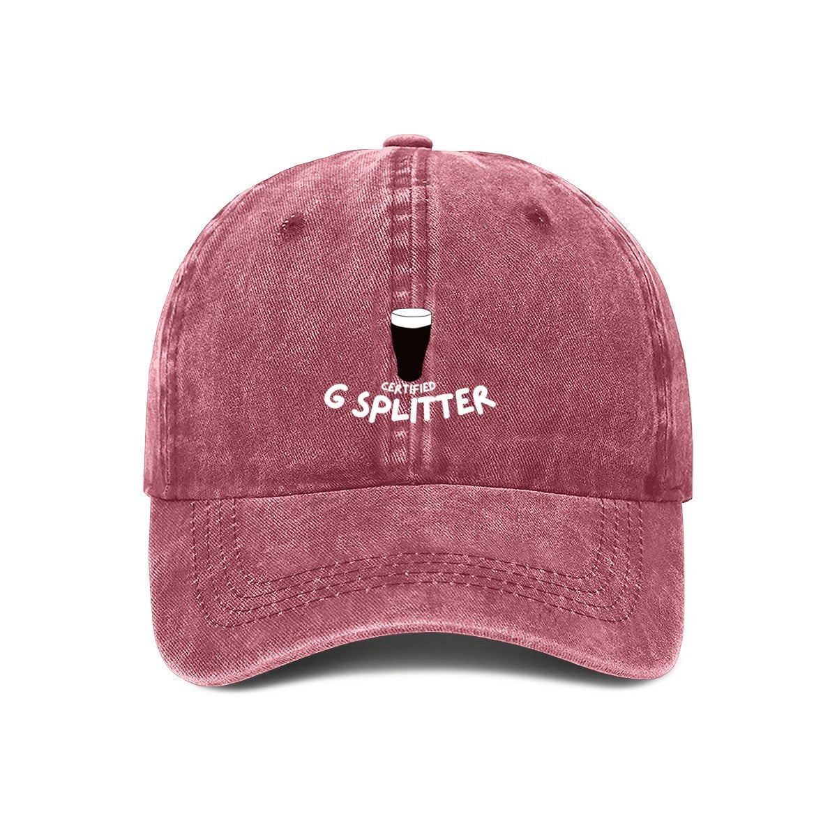 embroidered certified g splitter pub cap in red