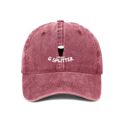 embroidered certified g splitter pub cap in red