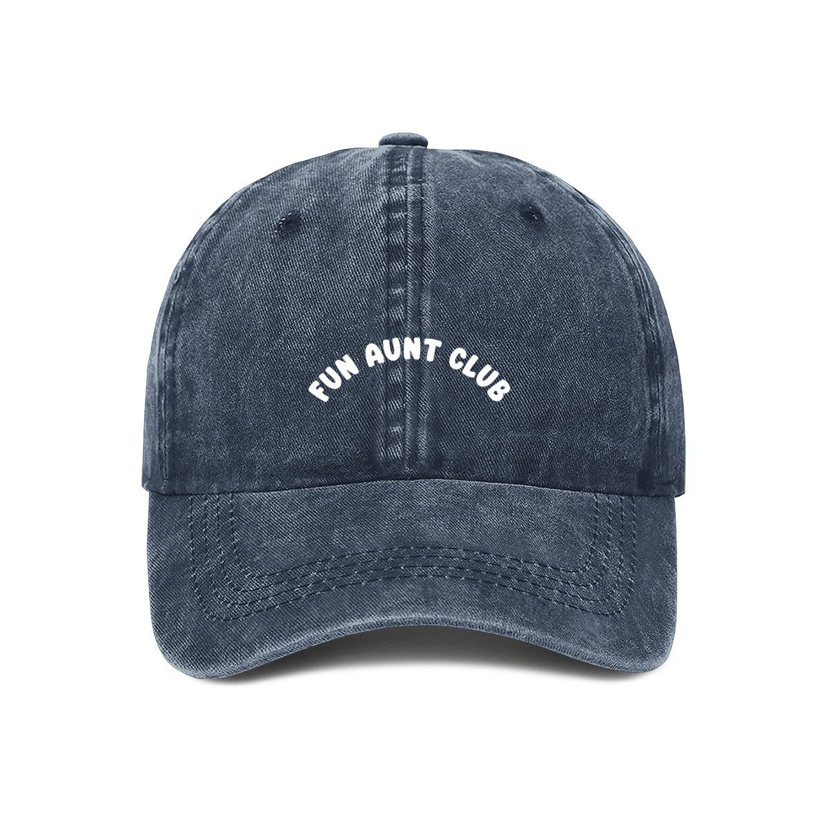 fun aunt club embroidered cap navy