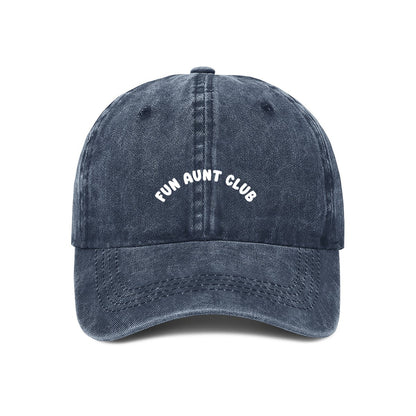 fun aunt club embroidered cap navy