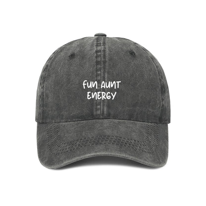 fun aunt energy cap in grey