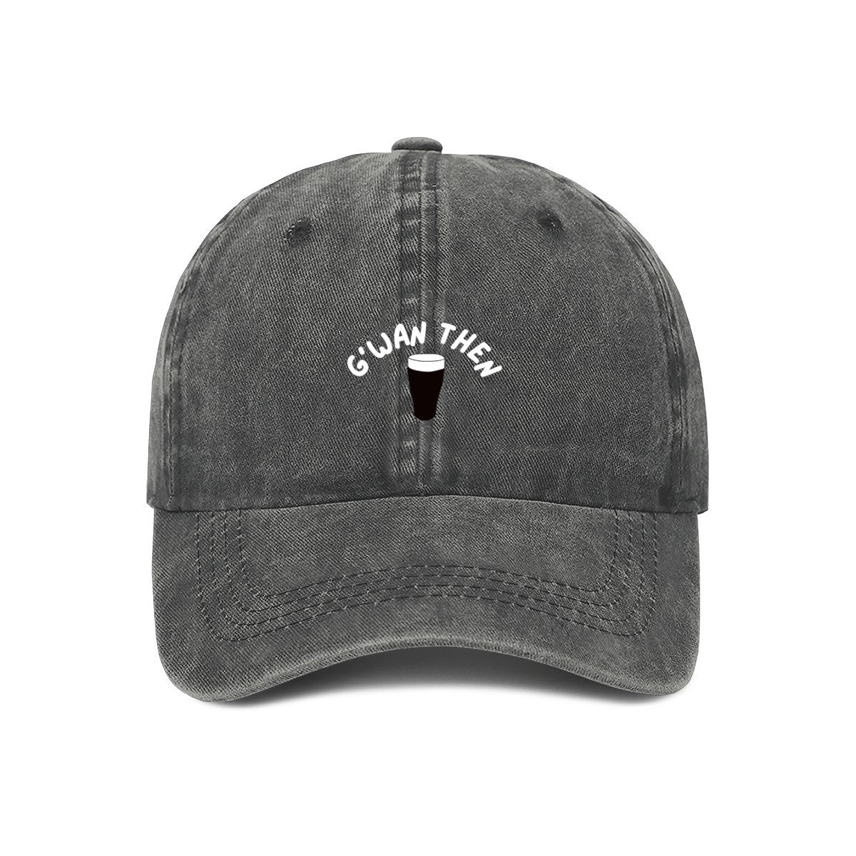 embroidered gwan then irish cap in grey