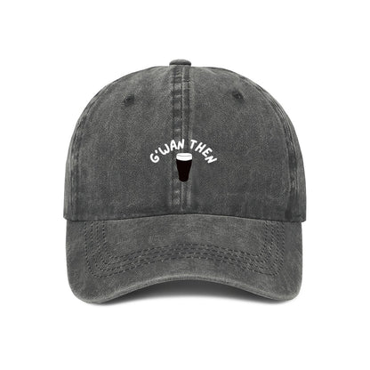 embroidered gwan then irish cap in grey