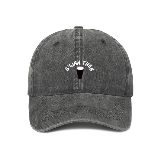 embroidered gwan then irish cap in grey