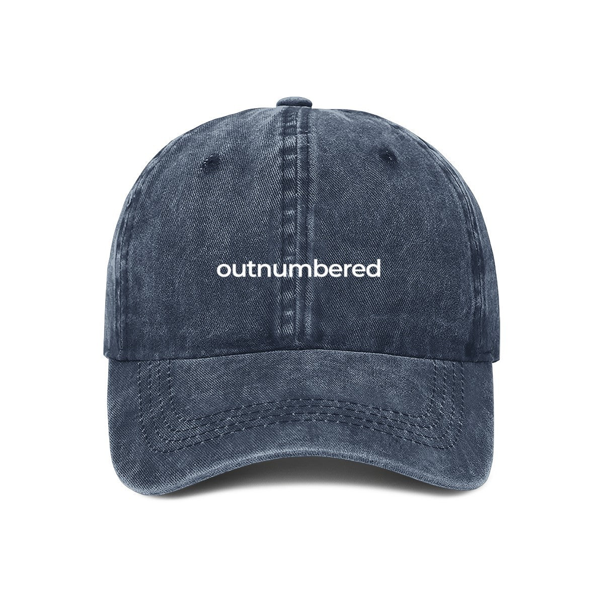 outnumbered embroidered cap navy