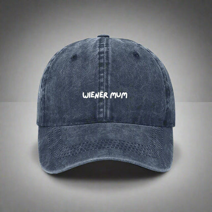 wiener mum embroidered hat in navy